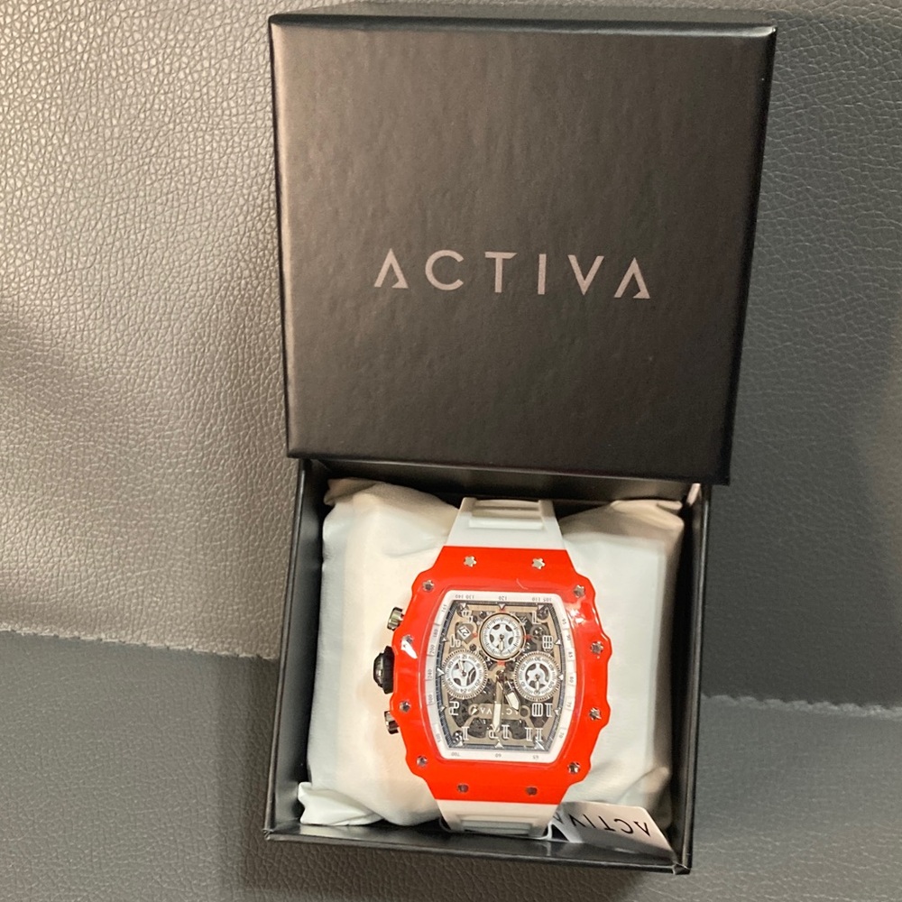 Activa Fury X Men's w/Skeleton Dial - 44.3mm, Red/White ACW2305-022 - Picture 2 of 6